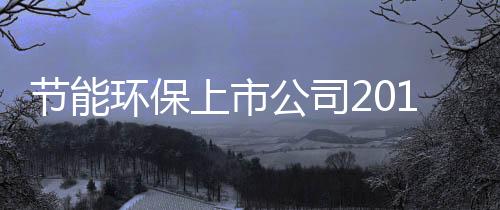 节能环保上市公司2015年业绩对比及市场趋势分析(图)